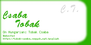 csaba tobak business card